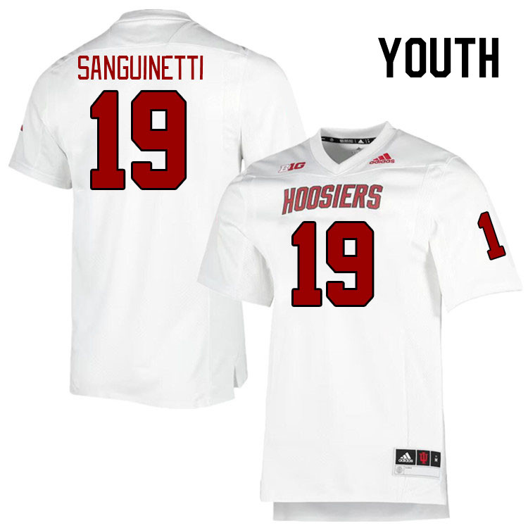 Youth #19 Josh Sanguinetti Indiana Hoosiers College Football Jerseys Stitched-Retro